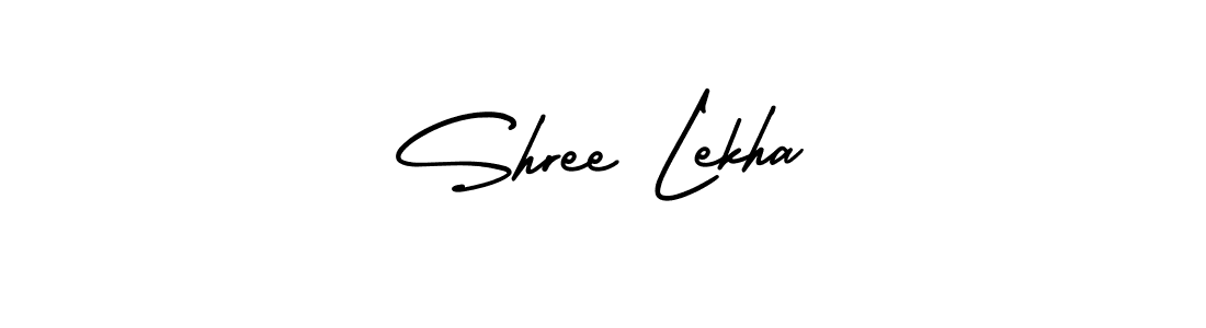 The best way (AmerikaSignatureDemo-Regular) to make a short signature is to pick only two or three words in your name. The name Shree Lekha include a total of six letters. For converting this name. Shree Lekha signature style 3 images and pictures png