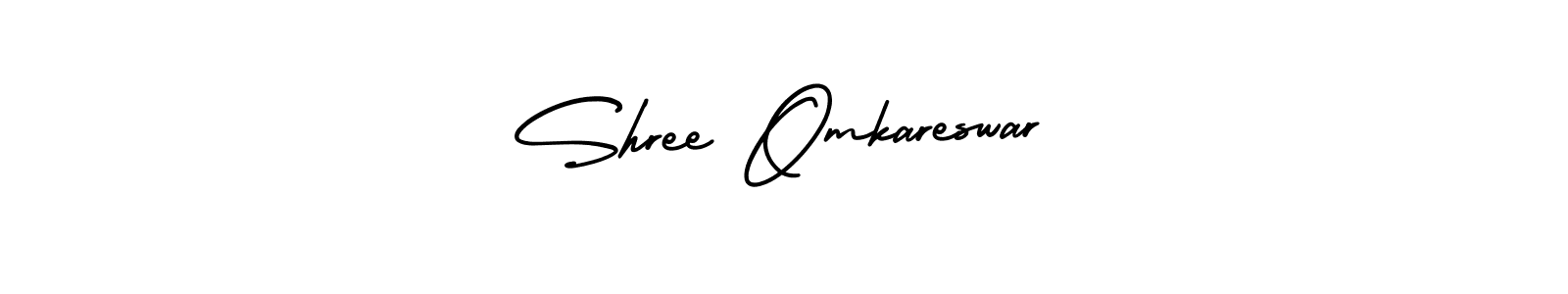 The best way (AmerikaSignatureDemo-Regular) to make a short signature is to pick only two or three words in your name. The name Shree Omkareswar include a total of six letters. For converting this name. Shree Omkareswar signature style 3 images and pictures png