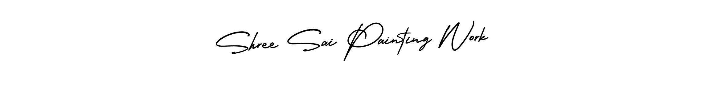 You should practise on your own different ways (AmerikaSignatureDemo-Regular) to write your name (Shree Sai Painting Work) in signature. don't let someone else do it for you. Shree Sai Painting Work signature style 3 images and pictures png