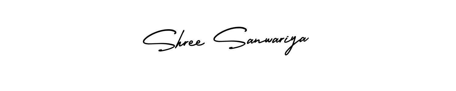 How to make Shree Sanwariya signature? AmerikaSignatureDemo-Regular is a professional autograph style. Create handwritten signature for Shree Sanwariya name. Shree Sanwariya signature style 3 images and pictures png