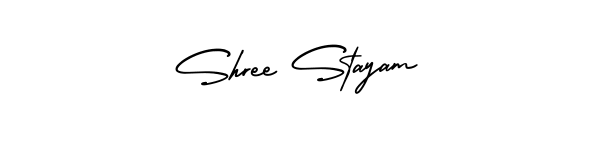 Create a beautiful signature design for name Shree Stayam. With this signature (AmerikaSignatureDemo-Regular) fonts, you can make a handwritten signature for free. Shree Stayam signature style 3 images and pictures png