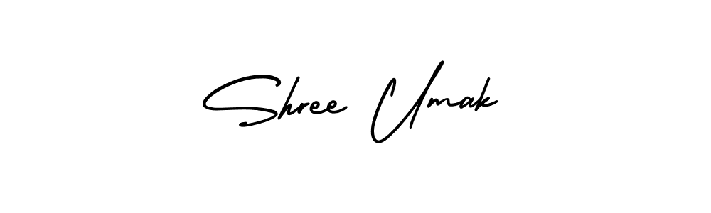 Shree Umak stylish signature style. Best Handwritten Sign (AmerikaSignatureDemo-Regular) for my name. Handwritten Signature Collection Ideas for my name Shree Umak. Shree Umak signature style 3 images and pictures png