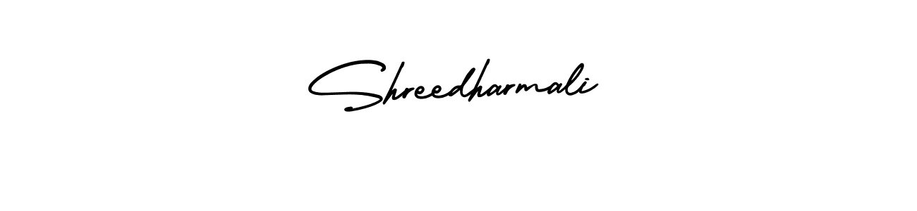 Shreedharmali stylish signature style. Best Handwritten Sign (AmerikaSignatureDemo-Regular) for my name. Handwritten Signature Collection Ideas for my name Shreedharmali. Shreedharmali signature style 3 images and pictures png