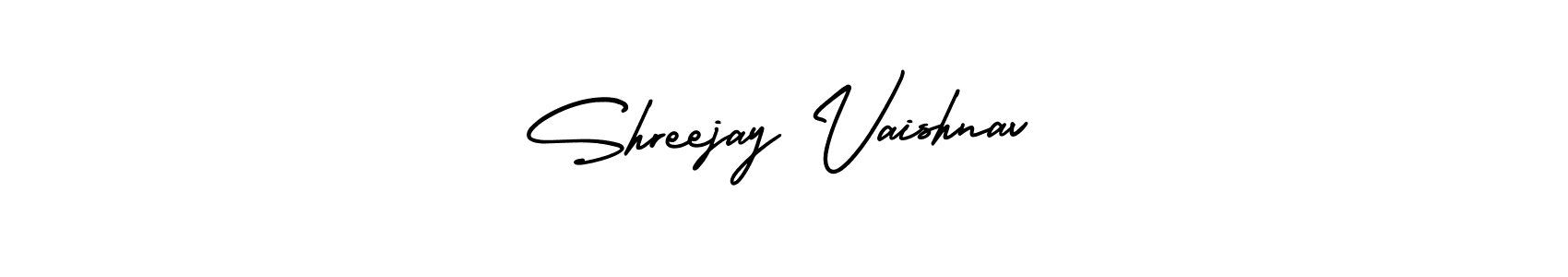 Shreejay Vaishnav stylish signature style. Best Handwritten Sign (AmerikaSignatureDemo-Regular) for my name. Handwritten Signature Collection Ideas for my name Shreejay Vaishnav. Shreejay Vaishnav signature style 3 images and pictures png