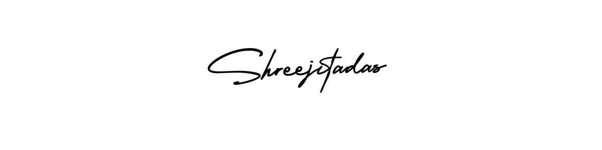 How to make Shreejitadas name signature. Use AmerikaSignatureDemo-Regular style for creating short signs online. This is the latest handwritten sign. Shreejitadas signature style 3 images and pictures png