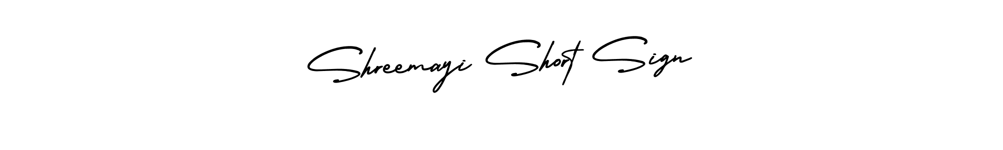 if you are searching for the best signature style for your name Shreemayi Short Sign. so please give up your signature search. here we have designed multiple signature styles  using AmerikaSignatureDemo-Regular. Shreemayi Short Sign signature style 3 images and pictures png