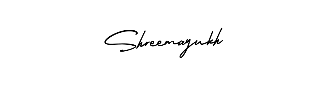 How to Draw Shreemayukh signature style? AmerikaSignatureDemo-Regular is a latest design signature styles for name Shreemayukh. Shreemayukh signature style 3 images and pictures png