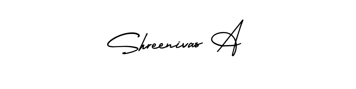 Design your own signature with our free online signature maker. With this signature software, you can create a handwritten (AmerikaSignatureDemo-Regular) signature for name Shreenivas A. Shreenivas A signature style 3 images and pictures png