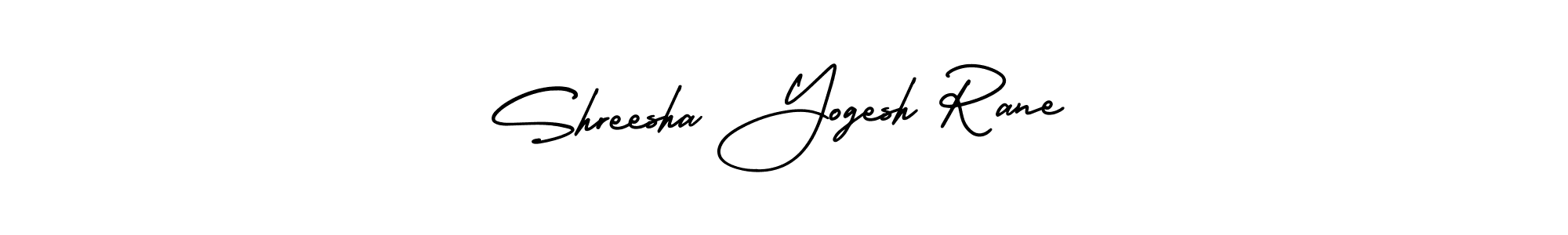 Make a beautiful signature design for name Shreesha Yogesh Rane. With this signature (AmerikaSignatureDemo-Regular) style, you can create a handwritten signature for free. Shreesha Yogesh Rane signature style 3 images and pictures png