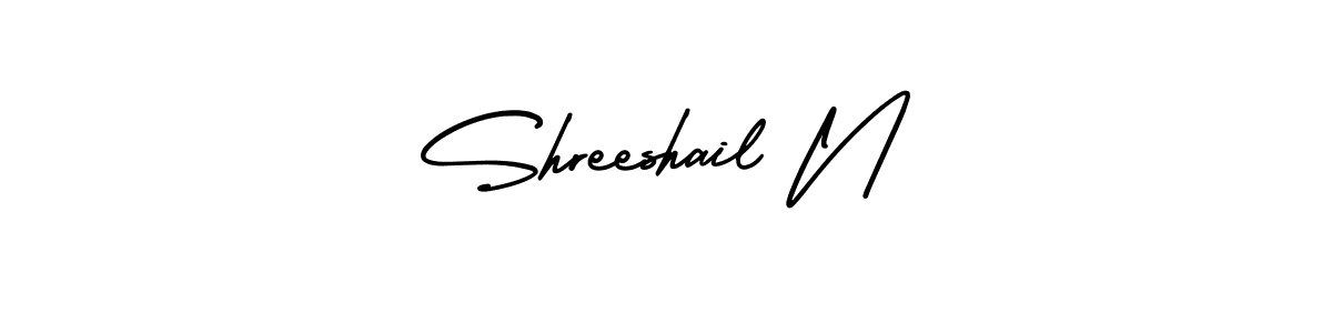 How to Draw Shreeshail N signature style? AmerikaSignatureDemo-Regular is a latest design signature styles for name Shreeshail N. Shreeshail N signature style 3 images and pictures png