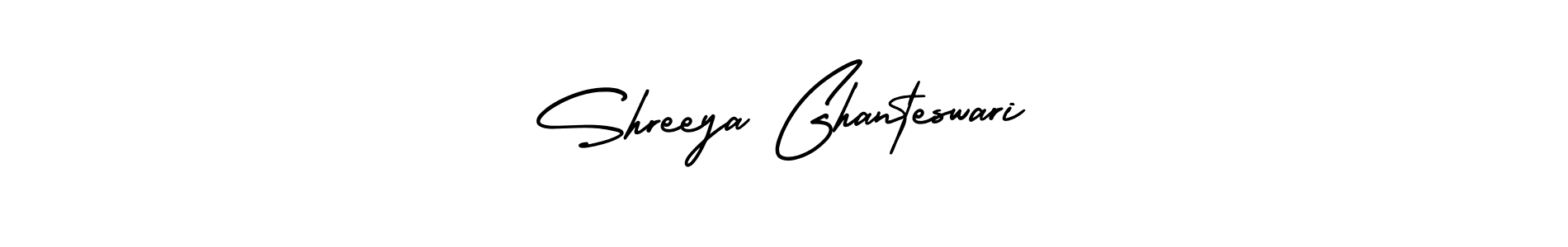 How to Draw Shreeya Ghanteswari signature style? AmerikaSignatureDemo-Regular is a latest design signature styles for name Shreeya Ghanteswari. Shreeya Ghanteswari signature style 3 images and pictures png