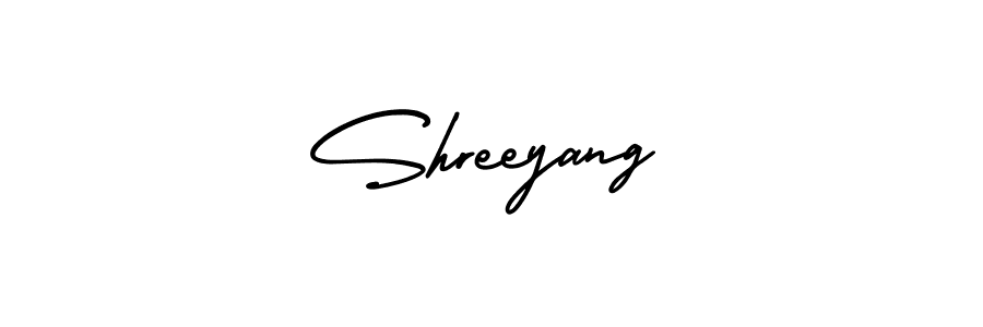 You should practise on your own different ways (AmerikaSignatureDemo-Regular) to write your name (Shreeyang) in signature. don't let someone else do it for you. Shreeyang signature style 3 images and pictures png
