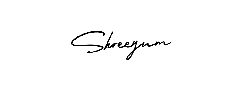 if you are searching for the best signature style for your name Shreeyum. so please give up your signature search. here we have designed multiple signature styles  using AmerikaSignatureDemo-Regular. Shreeyum signature style 3 images and pictures png