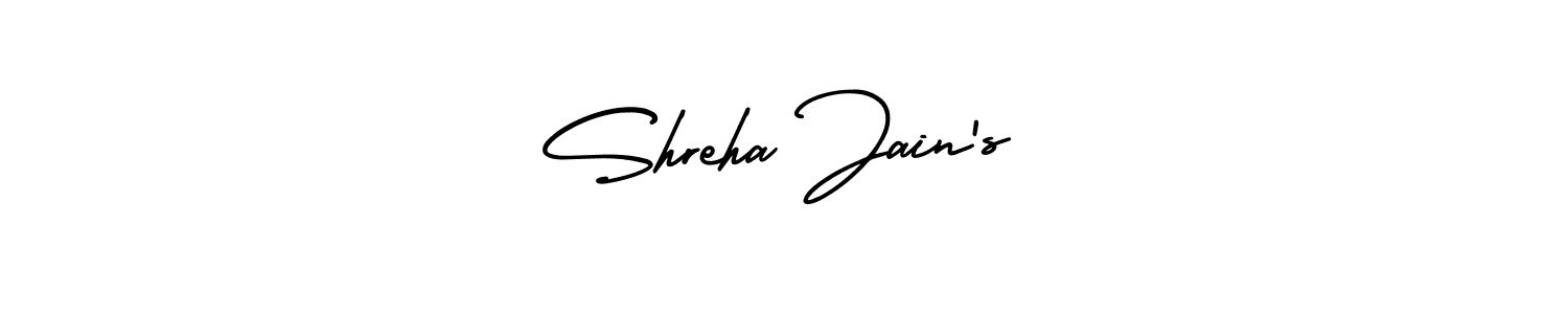 You should practise on your own different ways (AmerikaSignatureDemo-Regular) to write your name (Shreha Jain’s) in signature. don't let someone else do it for you. Shreha Jain’s signature style 3 images and pictures png