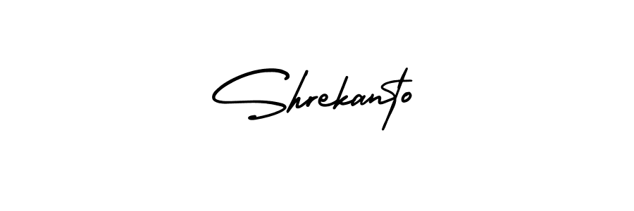 Shrekanto stylish signature style. Best Handwritten Sign (AmerikaSignatureDemo-Regular) for my name. Handwritten Signature Collection Ideas for my name Shrekanto. Shrekanto signature style 3 images and pictures png