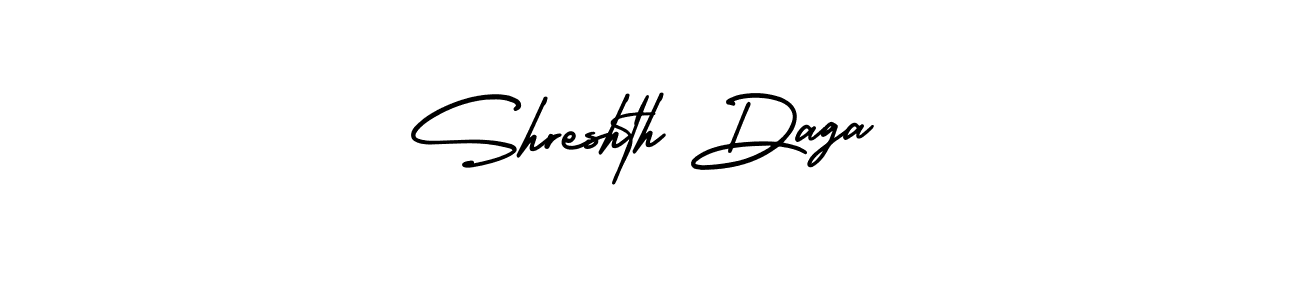 Make a beautiful signature design for name Shreshth Daga. Use this online signature maker to create a handwritten signature for free. Shreshth Daga signature style 3 images and pictures png