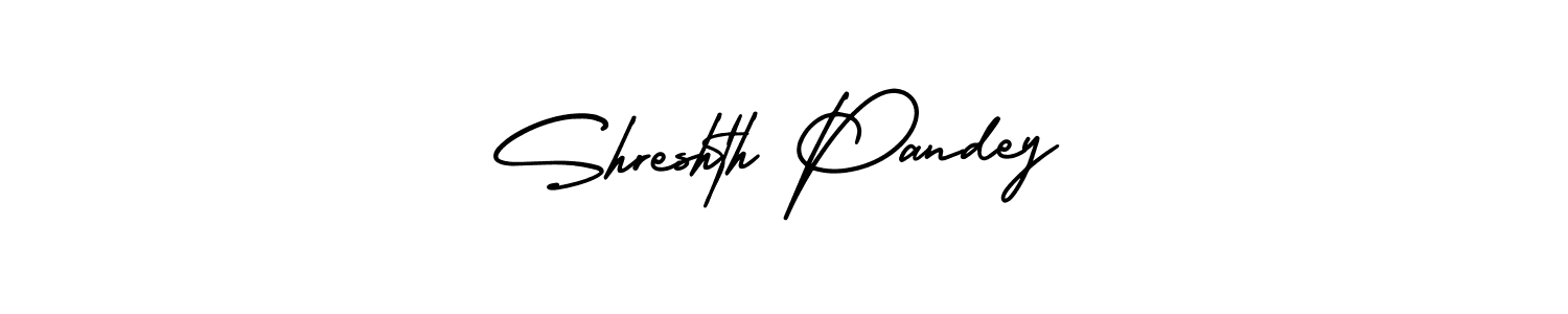 Make a beautiful signature design for name Shreshth Pandey. With this signature (AmerikaSignatureDemo-Regular) style, you can create a handwritten signature for free. Shreshth Pandey signature style 3 images and pictures png