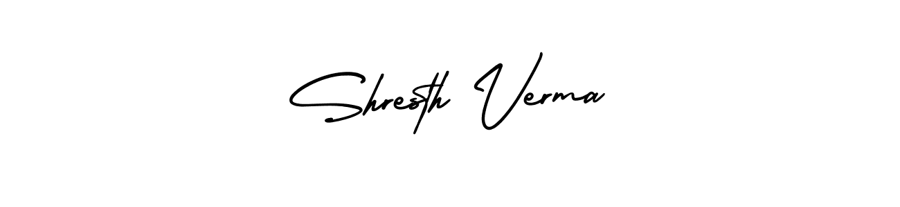 Shresth Verma stylish signature style. Best Handwritten Sign (AmerikaSignatureDemo-Regular) for my name. Handwritten Signature Collection Ideas for my name Shresth Verma. Shresth Verma signature style 3 images and pictures png