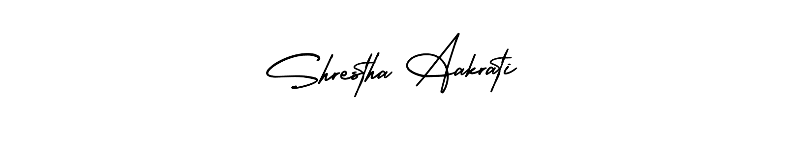 Use a signature maker to create a handwritten signature online. With this signature software, you can design (AmerikaSignatureDemo-Regular) your own signature for name Shrestha Aakrati. Shrestha Aakrati signature style 3 images and pictures png