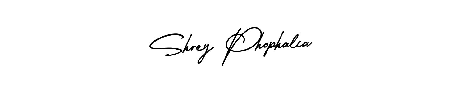 How to make Shrey Phophalia name signature. Use AmerikaSignatureDemo-Regular style for creating short signs online. This is the latest handwritten sign. Shrey Phophalia signature style 3 images and pictures png