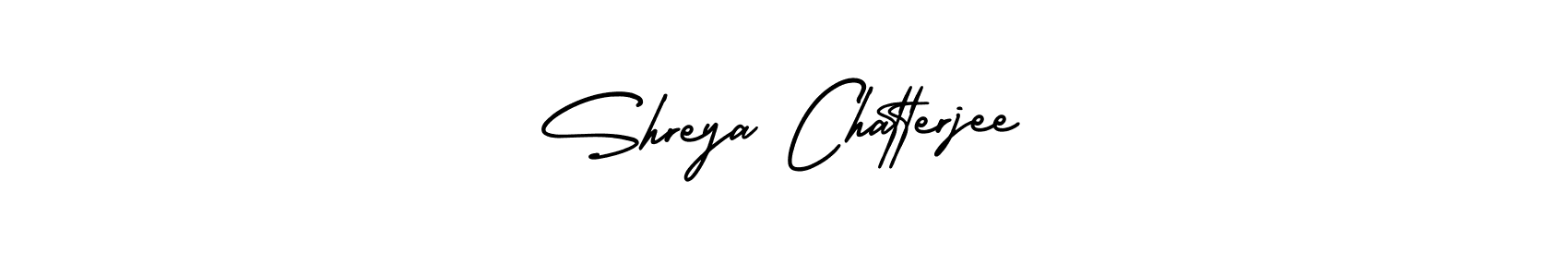 This is the best signature style for the Shreya Chatterjee name. Also you like these signature font (AmerikaSignatureDemo-Regular). Mix name signature. Shreya Chatterjee signature style 3 images and pictures png