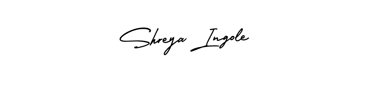 Similarly AmerikaSignatureDemo-Regular is the best handwritten signature design. Signature creator online .You can use it as an online autograph creator for name Shreya Ingole. Shreya Ingole signature style 3 images and pictures png