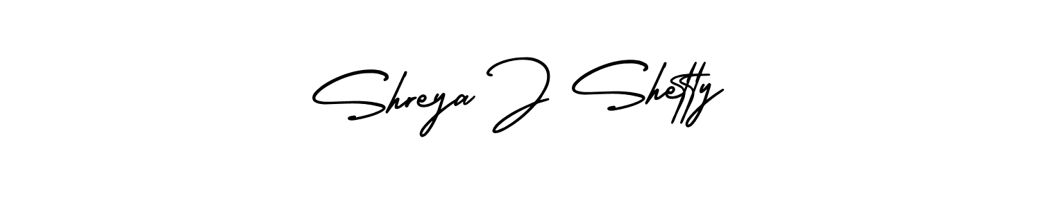 Shreya J Shetty stylish signature style. Best Handwritten Sign (AmerikaSignatureDemo-Regular) for my name. Handwritten Signature Collection Ideas for my name Shreya J Shetty. Shreya J Shetty signature style 3 images and pictures png