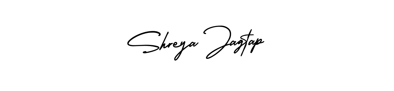 How to make Shreya Jagtap name signature. Use AmerikaSignatureDemo-Regular style for creating short signs online. This is the latest handwritten sign. Shreya Jagtap signature style 3 images and pictures png