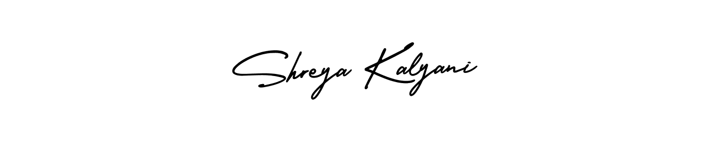 It looks lik you need a new signature style for name Shreya Kalyani. Design unique handwritten (AmerikaSignatureDemo-Regular) signature with our free signature maker in just a few clicks. Shreya Kalyani signature style 3 images and pictures png