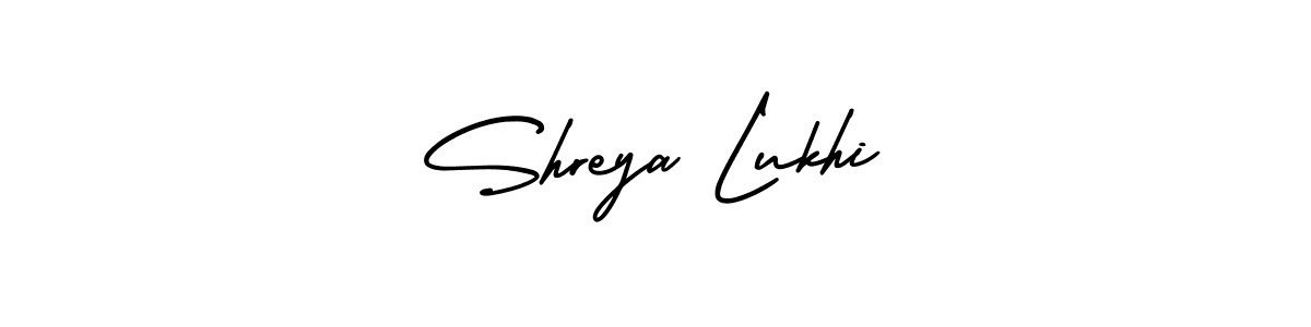 This is the best signature style for the Shreya Lukhi name. Also you like these signature font (AmerikaSignatureDemo-Regular). Mix name signature. Shreya Lukhi signature style 3 images and pictures png