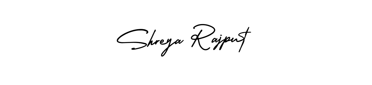 The best way (AmerikaSignatureDemo-Regular) to make a short signature is to pick only two or three words in your name. The name Shreya Rajput include a total of six letters. For converting this name. Shreya Rajput signature style 3 images and pictures png