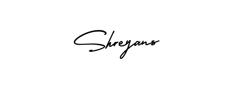 How to make Shreyans signature? AmerikaSignatureDemo-Regular is a professional autograph style. Create handwritten signature for Shreyans name. Shreyans signature style 3 images and pictures png