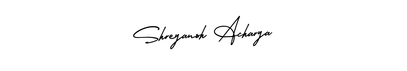 Create a beautiful signature design for name Shreyansh Acharya. With this signature (AmerikaSignatureDemo-Regular) fonts, you can make a handwritten signature for free. Shreyansh Acharya signature style 3 images and pictures png