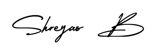 Explore multiple handwriting variations for Shreyas  B including this stunning AmerikaSignatureDemo-Regular design. Free to use across all platforms. Shreyas  B signature style 3 images and pictures png