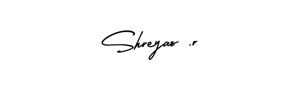 Also You can easily find your signature by using the search form. We will create Shreyas .r name handwritten signature images for you free of cost using AmerikaSignatureDemo-Regular sign style. Shreyas .r signature style 3 images and pictures png