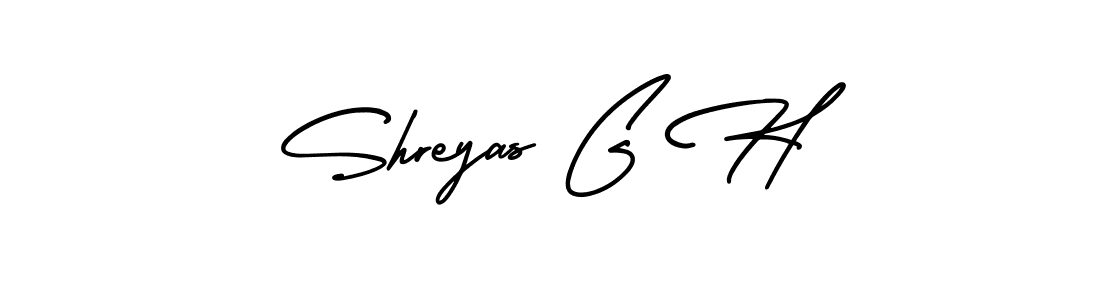 Create a beautiful signature design for name Shreyas G H. With this signature (AmerikaSignatureDemo-Regular) fonts, you can make a handwritten signature for free. Shreyas G H signature style 3 images and pictures png