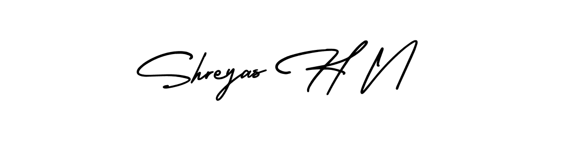 Make a short Shreyas H N signature style. Manage your documents anywhere anytime using AmerikaSignatureDemo-Regular. Create and add eSignatures, submit forms, share and send files easily. Shreyas H N signature style 3 images and pictures png