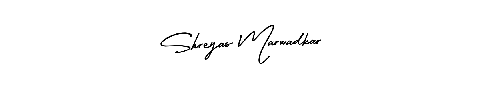 Make a beautiful signature design for name Shreyas Marwadkar. With this signature (AmerikaSignatureDemo-Regular) style, you can create a handwritten signature for free. Shreyas Marwadkar signature style 3 images and pictures png