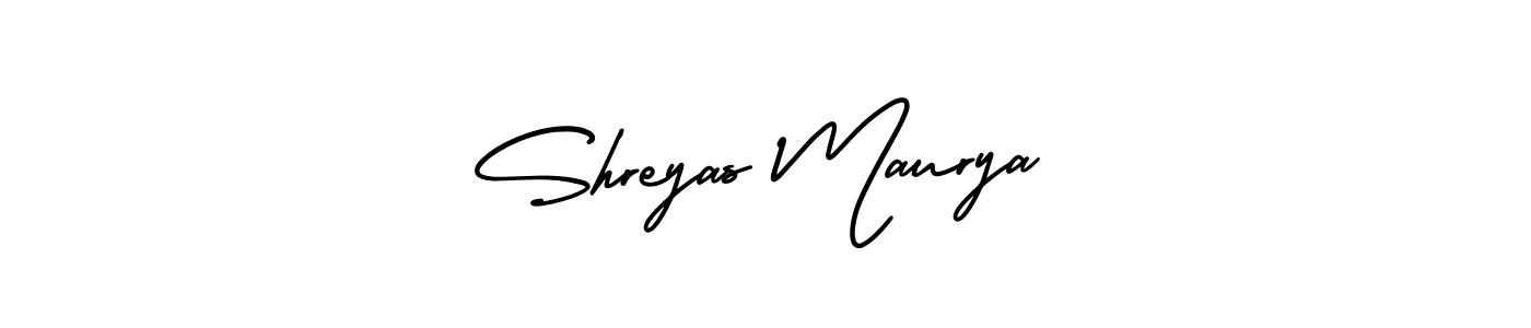 Shreyas Maurya stylish signature style. Best Handwritten Sign (AmerikaSignatureDemo-Regular) for my name. Handwritten Signature Collection Ideas for my name Shreyas Maurya. Shreyas Maurya signature style 3 images and pictures png