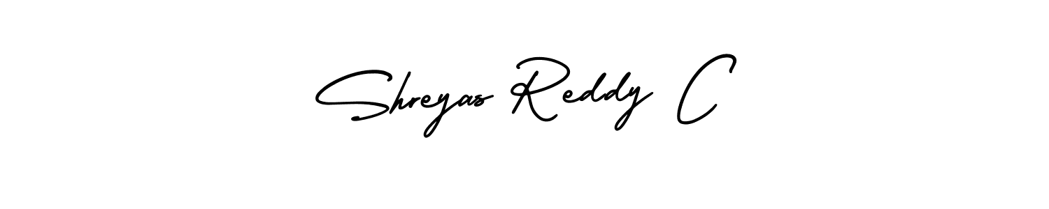 Make a beautiful signature design for name Shreyas Reddy C. With this signature (AmerikaSignatureDemo-Regular) style, you can create a handwritten signature for free. Shreyas Reddy C signature style 3 images and pictures png