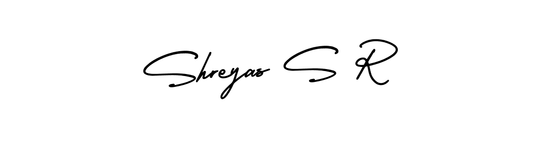 Use a signature maker to create a handwritten signature online. With this signature software, you can design (AmerikaSignatureDemo-Regular) your own signature for name Shreyas S R. Shreyas S R signature style 3 images and pictures png