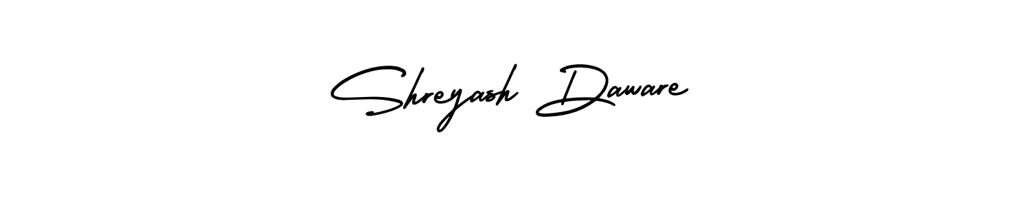 Shreyash Daware stylish signature style. Best Handwritten Sign (AmerikaSignatureDemo-Regular) for my name. Handwritten Signature Collection Ideas for my name Shreyash Daware. Shreyash Daware signature style 3 images and pictures png