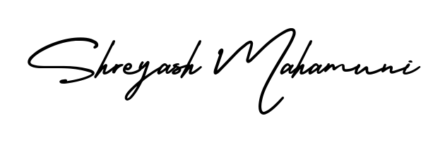 Practice writing Shreyash Mahamuni with the flow of AmerikaSignatureDemo-Regular lettering. A fantastic source of inspiration for developing your personal signature style. Shreyash Mahamuni signature style 3 images and pictures png