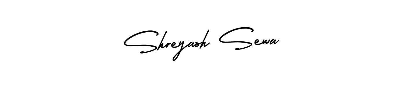 Make a beautiful signature design for name Shreyash Sewa. With this signature (AmerikaSignatureDemo-Regular) style, you can create a handwritten signature for free. Shreyash Sewa signature style 3 images and pictures png
