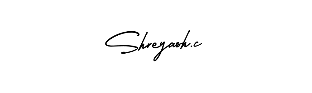 Shreyash.c stylish signature style. Best Handwritten Sign (AmerikaSignatureDemo-Regular) for my name. Handwritten Signature Collection Ideas for my name Shreyash.c. Shreyash.c signature style 3 images and pictures png