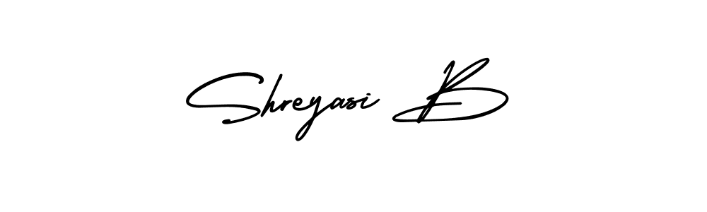 AmerikaSignatureDemo-Regular is a professional signature style that is perfect for those who want to add a touch of class to their signature. It is also a great choice for those who want to make their signature more unique. Get Shreyasi B name to fancy signature for free. Shreyasi B signature style 3 images and pictures png