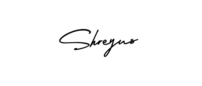 How to make Shreyus signature? AmerikaSignatureDemo-Regular is a professional autograph style. Create handwritten signature for Shreyus name. Shreyus signature style 3 images and pictures png