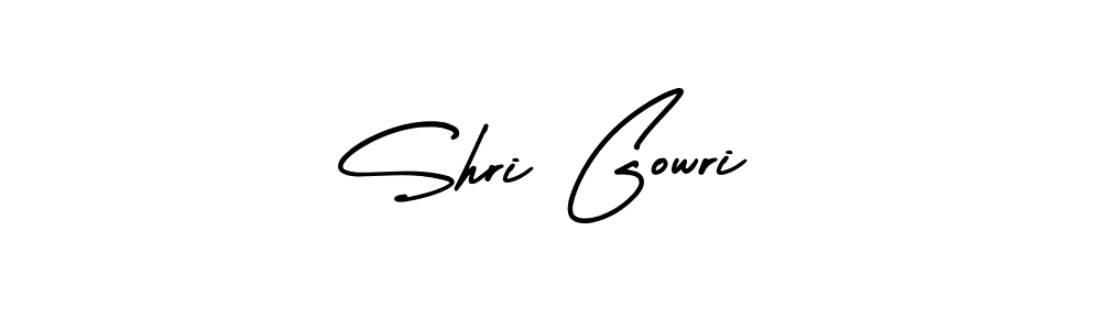 The best way (AmerikaSignatureDemo-Regular) to make a short signature is to pick only two or three words in your name. The name Shri Gowri include a total of six letters. For converting this name. Shri Gowri signature style 3 images and pictures png