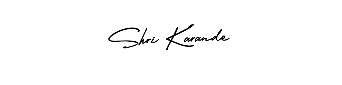 It looks lik you need a new signature style for name Shri Karande. Design unique handwritten (AmerikaSignatureDemo-Regular) signature with our free signature maker in just a few clicks. Shri Karande signature style 3 images and pictures png