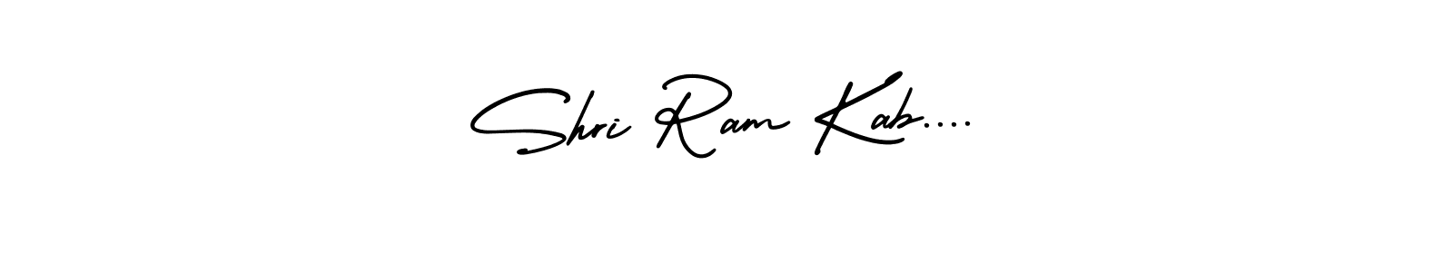 The best way (AmerikaSignatureDemo-Regular) to make a short signature is to pick only two or three words in your name. The name Shri Ram Kab.... include a total of six letters. For converting this name. Shri Ram Kab.... signature style 3 images and pictures png